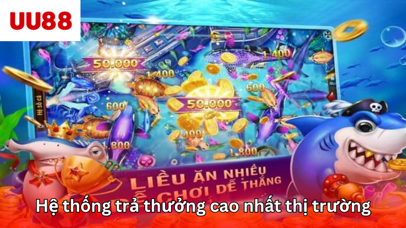 Hệ thống trả thưởng cao nhất thị trường, rút tiền siêu tốc