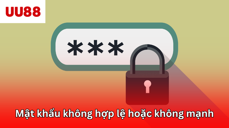Mật khẩu không hợp lệ hoặc không mạnh