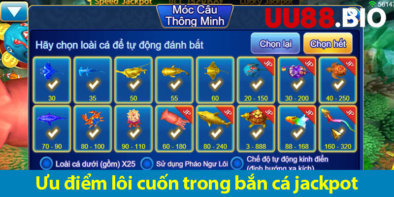 Bắn cá Jackpot - Trò chơi đổi thưởng hấp dẫn, thử vận may và chiến thắng lớn